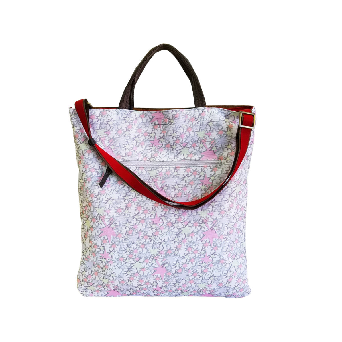 Wrinkle 3face Tote Red