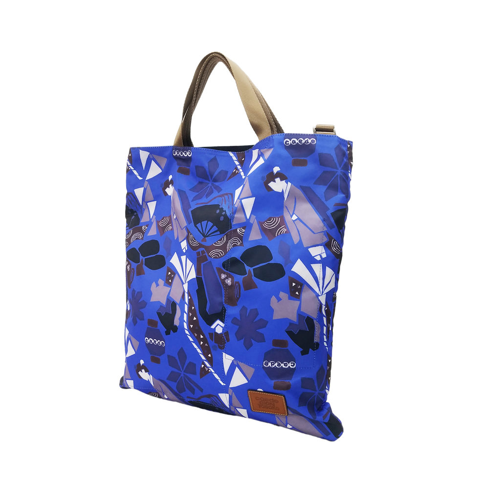 maikopuzzle 3face tote blue